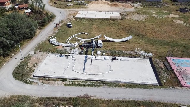 Sinanpaşa’daki doğalgazlı portatif kapalı