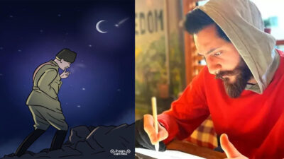 Karikatür sanatına olan ilgisinin ilkokul yıllarında babası tarafından alınan bir