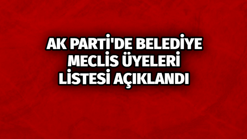 Ak Parti'de Belediye Meclis