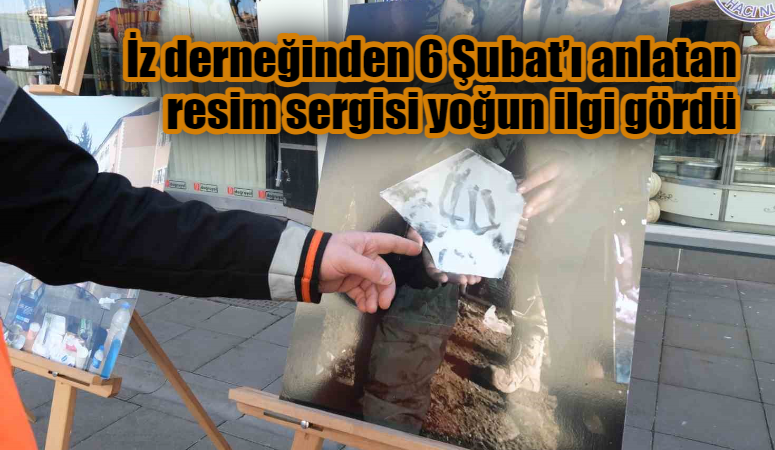 ESKİŞEHİR'DE 6 ŞUBAT’I ANLATAN RESİM SERGİSİNDE VATANDAŞLARLA BİR ARAYA GELEN