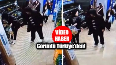 Görüntü Türkiye’den! Markette alışveriş yapan kadını böyle taciz etti