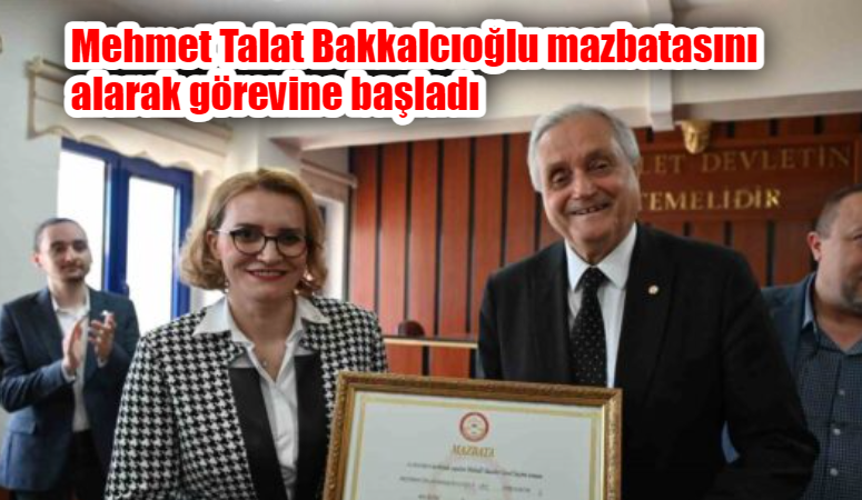 BOZÜYÜK BELEDİYE BAŞKANI MEHMET TALAT BAKKALCIOĞLU MAZBATASINI ALARAK GÖREVİNE BAŞLADI