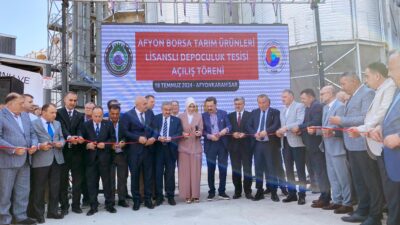Ayon Ticaret Borsası’nın Dinar ilçesinde bulunan lisanslı depoculuk tesisinin 30