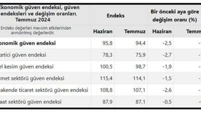 Ekonomik Güven Endeksi yılın en düşük seviyesinde...