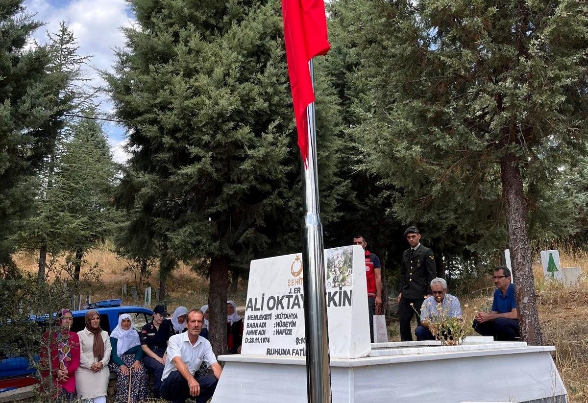 Si̇mavda Şehi̇t Asker Oktayteki̇n, Mezarı Başında Anıldı