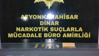 AFYONKARAHİSAR’DA POLİS EKİPLERİ YAPTIKLARI OPERASYONDA 182.8 GRAM SKUNK DENİLEN UYUŞTURUCU