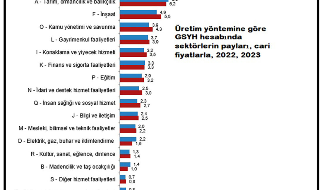 TÜİK, ‘Dönemsel Gayrisafi Yurt