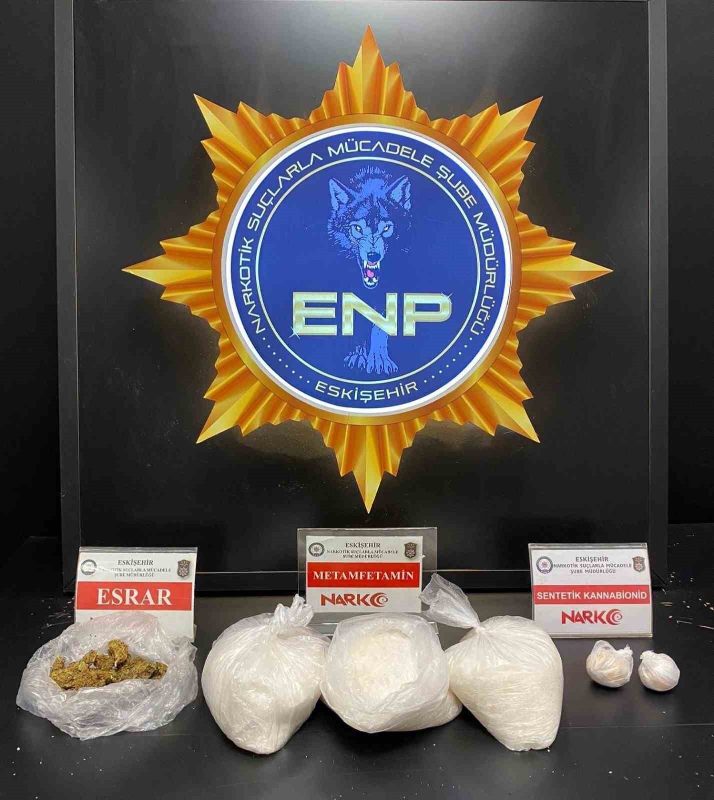 Eskişehir’de 3 kilo 127 gram metamfetamin ele geçirildi