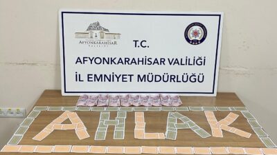 AFYONKARAHİSAR’DA POLİS TARAFINDAN BASKIN YAPILAN BİR İŞ YERİNDE KUMAR OYNADIKLARI
