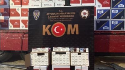 POLİS KAMYONDA MİLYONLARCA BOŞ MAKARON ELE GEÇİRDİ