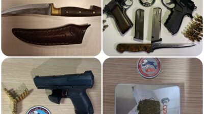 AFYONKARAHİSAR’DA POLİS TARAFINDAN GERÇEKLEŞTİRİLEN ‘ŞOK’ UYGULAMADA RUHSATSIZ SİLAHLAR, UYUŞTURUCU MADDELER