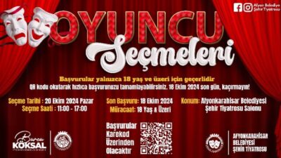 Afyonkarahisar Belediyesi, tiyatro sanatına ilgi duyan ve sahnede yer almak