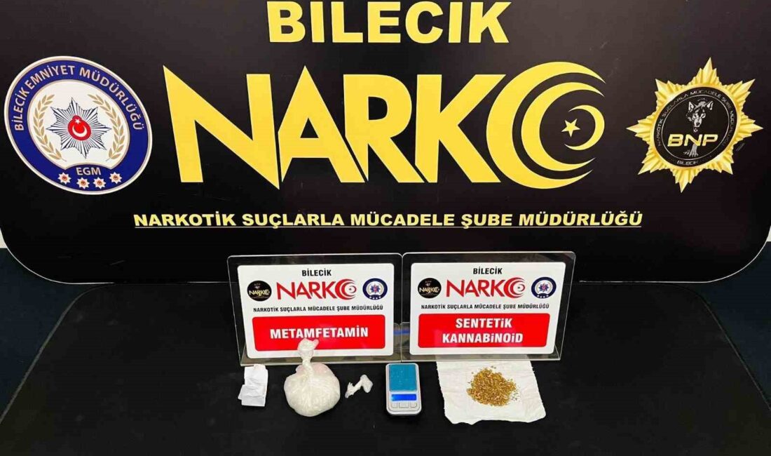 BİLECİK’TE GERÇEKLEŞTİRİLEN UYUŞTURUCU OPERASYONUNDA