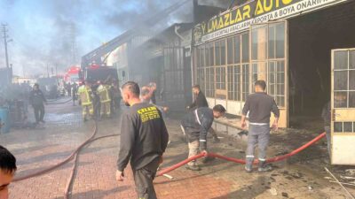 AFYONKARAHİSAR’DA DEMİR DOĞRAMA ATÖLYESİNDE ÇIKAN YANGIN İTFAİYENİN MÜDAHALESİYLE KONTROL ALTINA