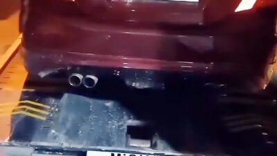 Şuhut ilçesinde abartılı egzozuyla çevreye rahatsızlık veren, haberlere konu olan