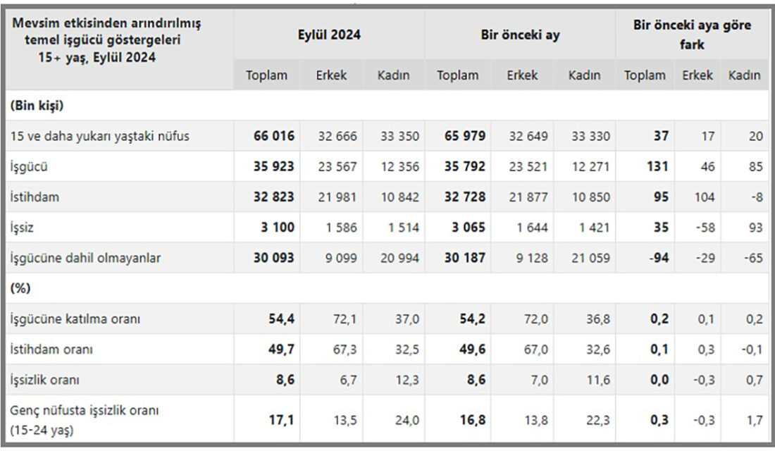 TÜİK haziran ayı verilerine