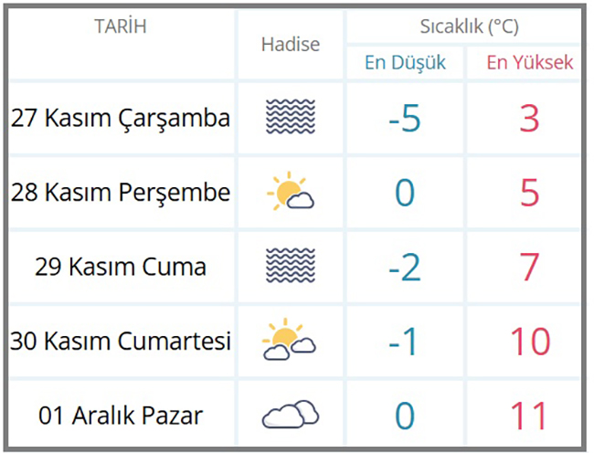 Bir süredir soğuk havanın