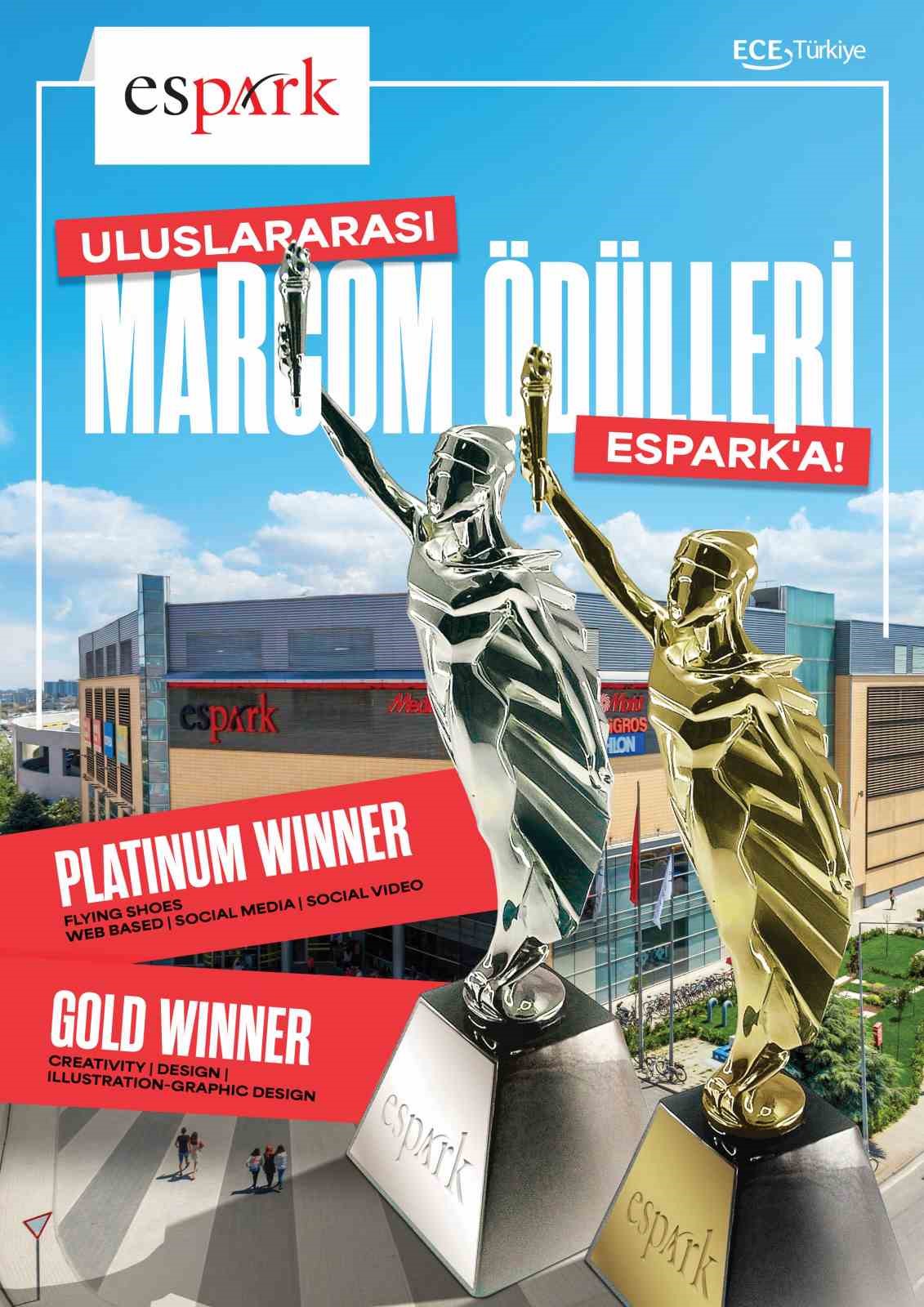 Espark AVM’ye MarCom Awards’tan 2 uluslararası üst düzey ödül