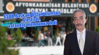 Afyonkarahisar Esnaf ve Sanatkarlar Odaları Birliği (ESOB) Başkanı Cengiz Üstün,