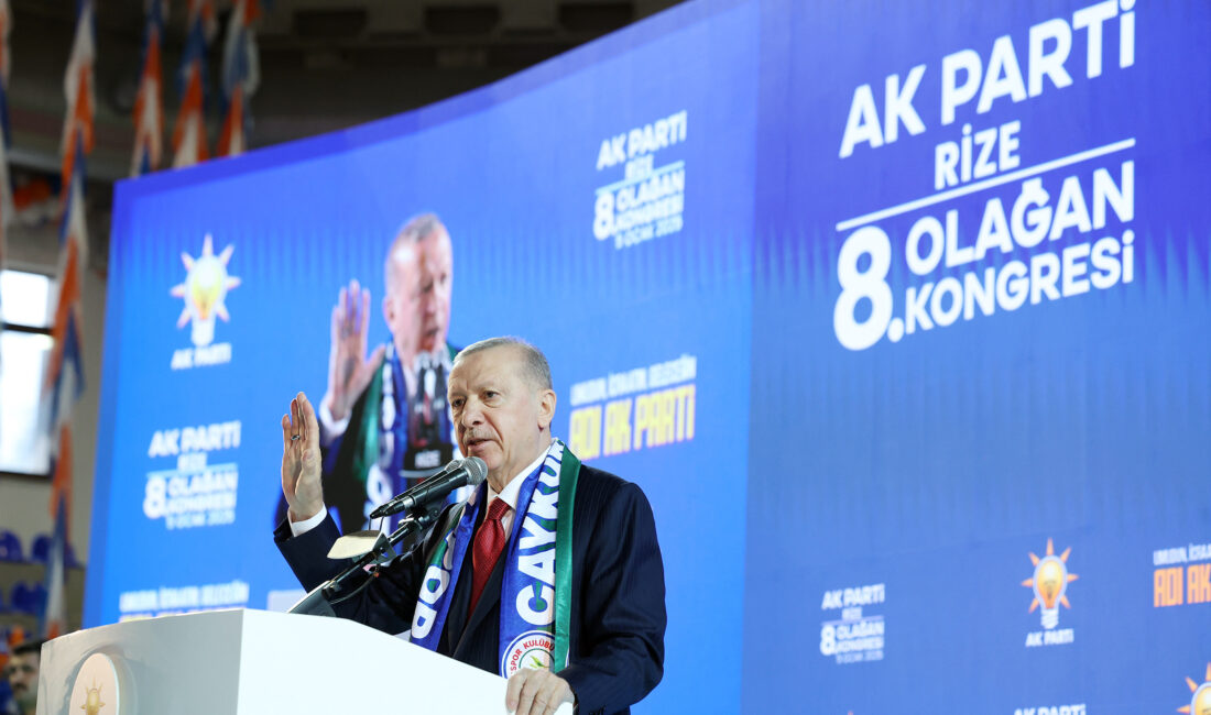 AK Parti Rize 8. Olağan İl Kongresi’nde konuşan Cumhurbaşkanı Erdoğan: