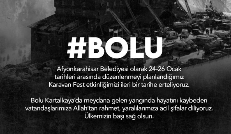 Afyonkarahisar Belediyesi 24-26 Ocak tarihlerinde yapılacak olan Karavan Fest etkinliğini