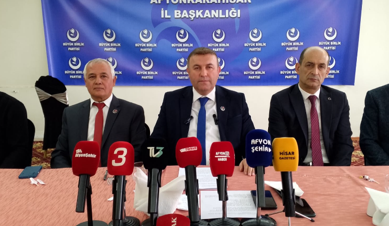 Büyük Birlik Partisi Afyonkarahisar İl Başkanlığı, basın mensupları ile bir