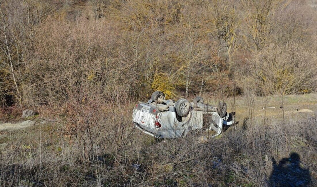 Bilecik’te seyir halinde kontrolden çıkan otomobil araziye savrulurken, yaşanan trafik