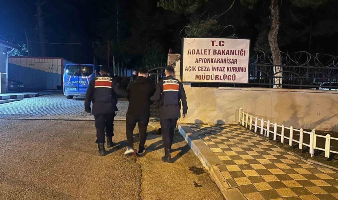 Afyonkarahisar’da 14 yıl 8 ay hapis cezasıyla aranan şahıs jandarmanın