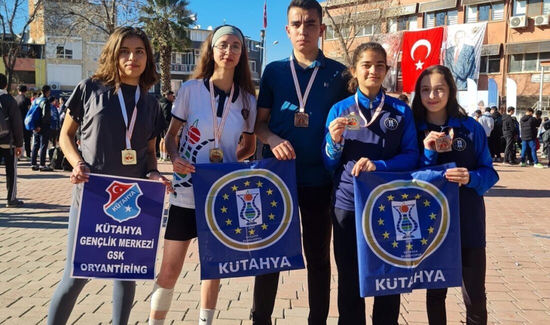 Kütahya Belediyespor’un genç sporcuları, Aydın’da düzenlenen Türkiye Oryantiring Şampiyonası 2.