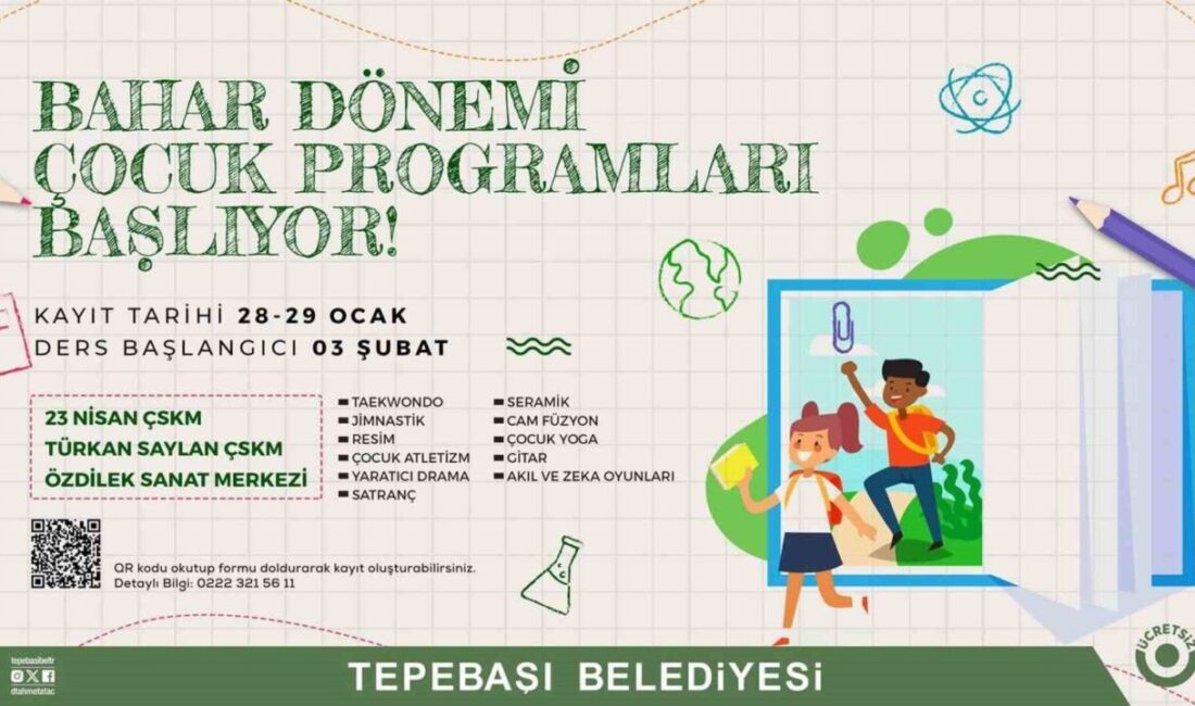 Eskişehir Tepebaşı Belediyesi, çocukların gelişimine katkı sunan programlarını kentin birçok