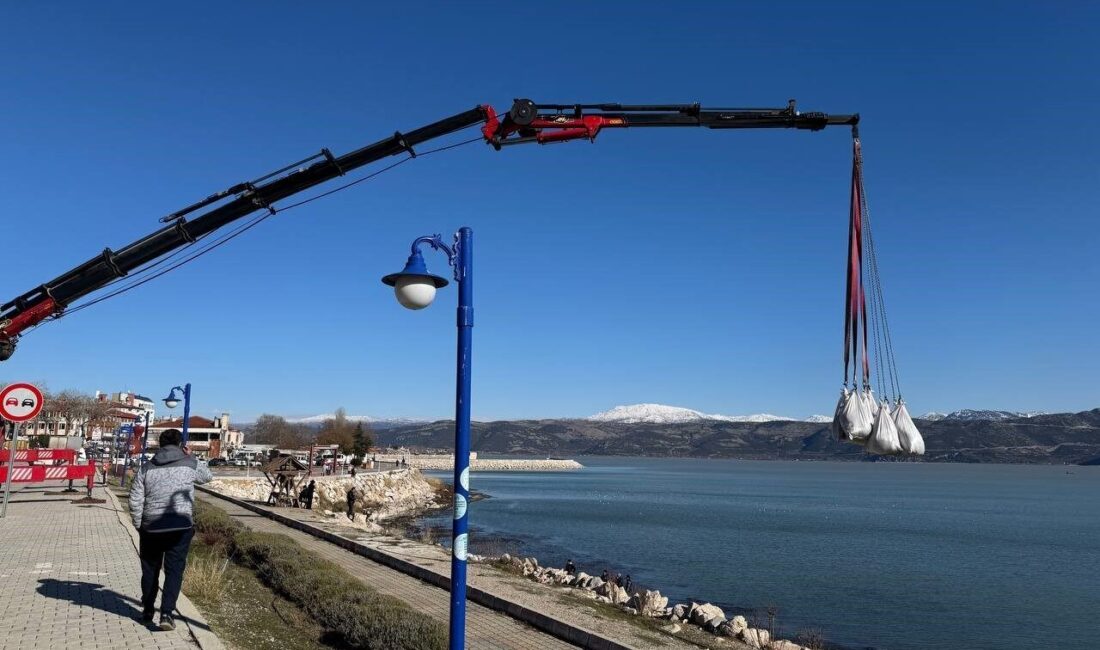 Eğirdir Gölü’nde alg patlaması ve kirliliği önlemek için yosun temizliği