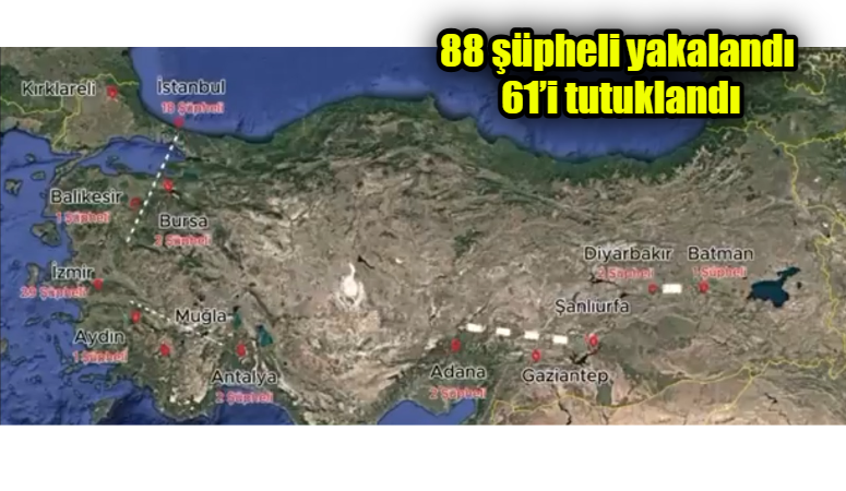 İçişleri Bakanı Ali Yerlikaya açıkladı. 13 İlde düzenlenen dolandırıcılık operasyonunda
