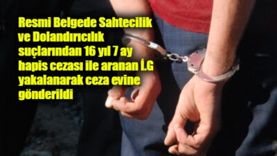 Afyonkarahisar'da dolandırıcılık ve sahtecilik suçlarından aranan İ.G. isimli şahıs yakalanarak