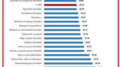Türkiye İstatistik Kurumu (TÜİK), Hizmet Üretici Fiyat Endeksi’nin (H-ÜFE) Ocak