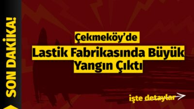 İstanbul  Çekmeköy’de bulunan bir lastik fabrikasında büyük yangın meydana