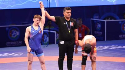Arnavutluk’un başkenti Tiran’da düzenlenen U23 Avrupa Güreş Şampiyonası’nda, 65 kilogram