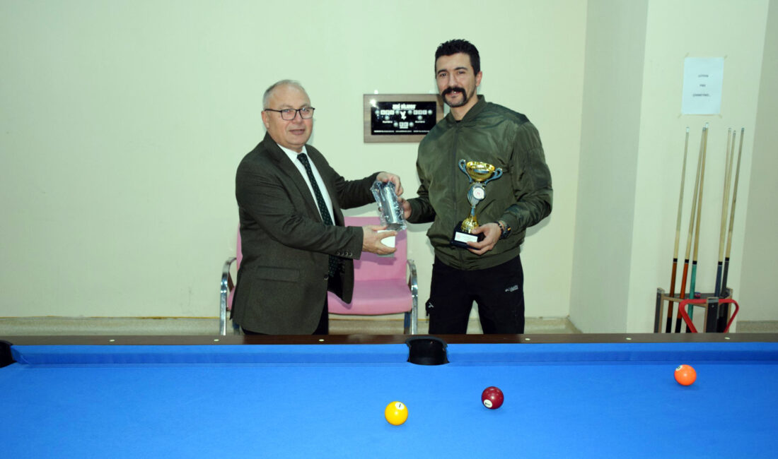 Gençlik ve Spor İl Müdürlüğü personelleri arasında düzenlenen Bilardo Müsabakaları