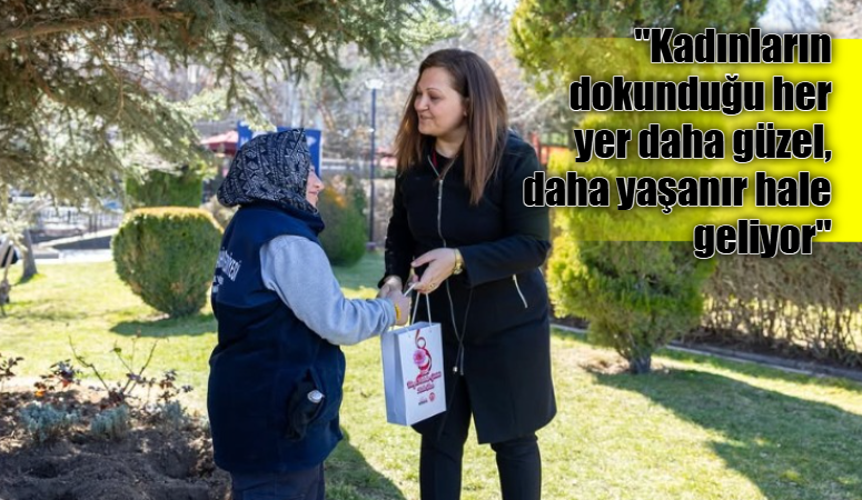8 Mart Dünya Kadınlar Günü'nde Afyonkarahisar Belediye Başkanı Burcu Köksal,