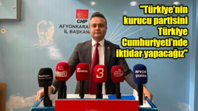CHP Afyonkarahisar İl Başkanı Faruk Duha Erhan, İl Başkanlığında düzenlediği