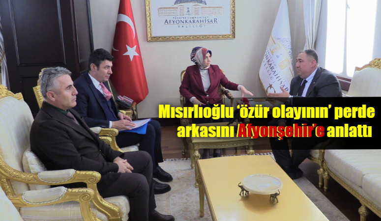 Afyon Valiliğinde, önceki gün eski PTT Başmüdür Vekili Mustafa Çakır’dan