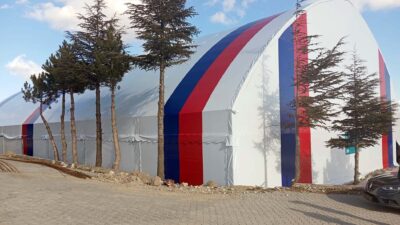 Dinar ilçesine bağlı Haydarlı beldesinde spor altyapısını güçlendirmek amacıyla kapalı