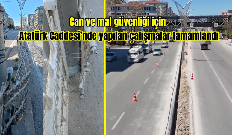 Afyonkarahisar’ın ana arterlerinden biri olan Atatürk Caddesi, hem şehir estetiğine