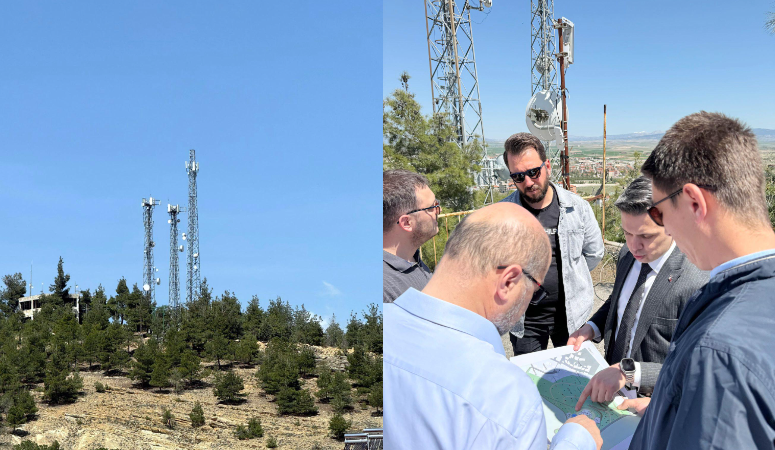 Dazkırı’da üç telefon vericisi tek kulede birleştirilecek Dazkırı’daki Yüksektepe Millet Bahçesi’nde bulunan üç telekomünikasyon şirketi vericilerinin tek