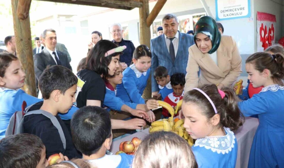 “Gelenekten Geleceğe Sağlıklı Nesiller” projesiyle öğrencilere meyve desteği Afyonkarahisar Valiliği himayesinde başlatılan proje ile ilkokul öğrencilerine taze meyve