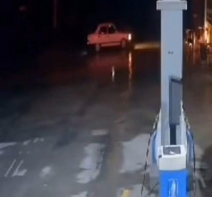 Isparta’nın Gönen ilçesinde bir akaryakıt istasyonunda drift yaptığı tespit edilen
