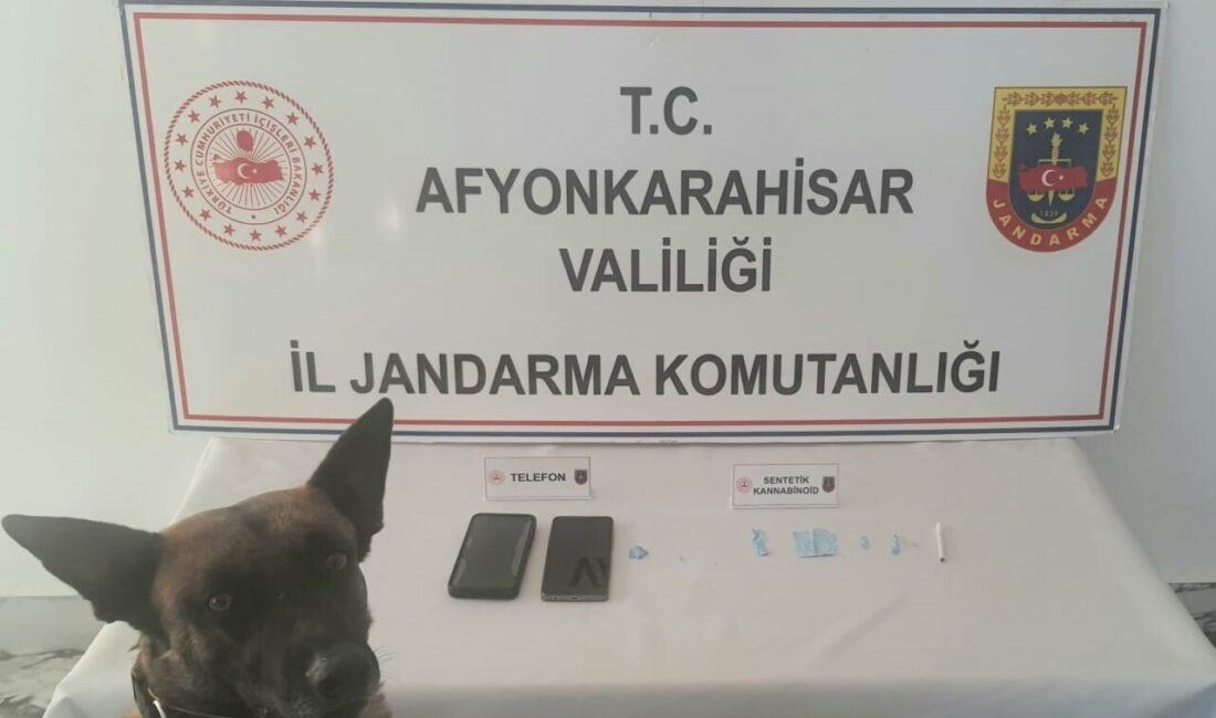 Afyonkarahisar’da devriye gezen jandarma ekipleri şüphe üzerine durdurdukları bir şahsın