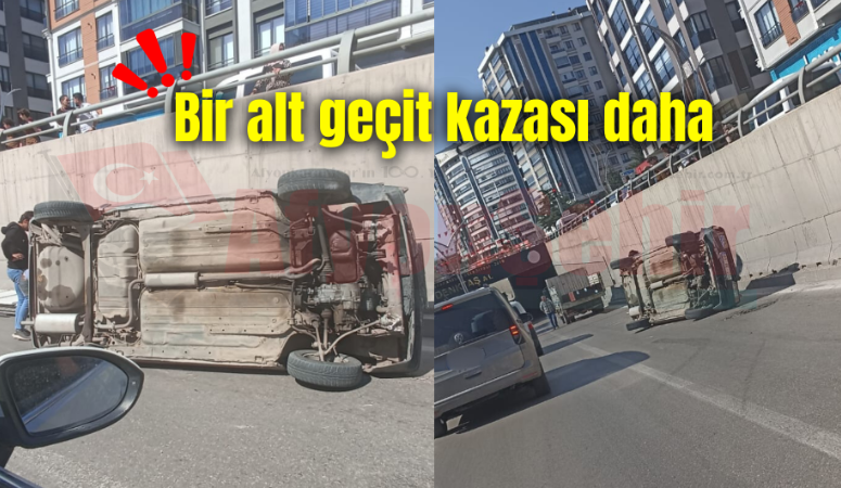 Rauf Denktaş alt geçidinde kaza! Rauf Denktaş alt geçidince meydana gelen kaza sonucu araçta maddi