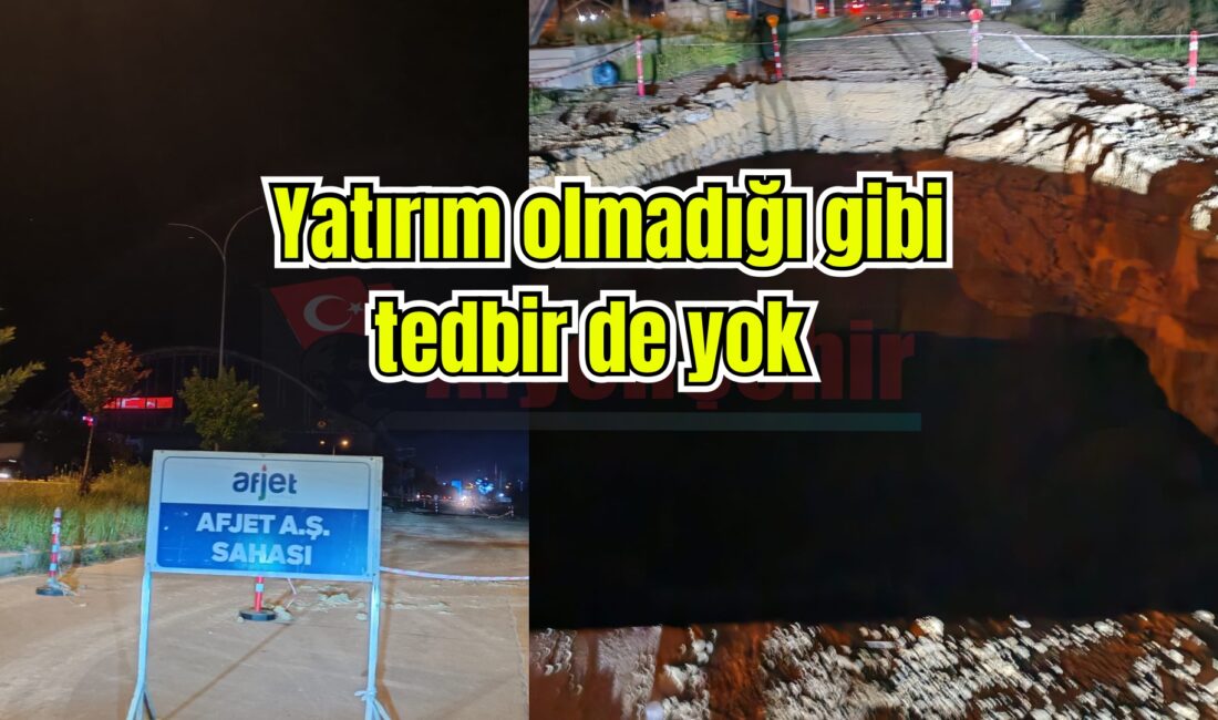 Afyonkarahisar’daki oteller bölgesinde AFJET tarafından yürütülen altyapı çalışmaları, çevrede yaşayan