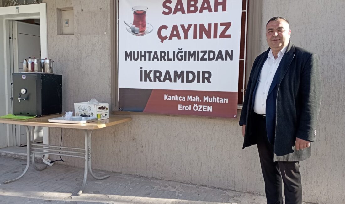 Muhtar Özen’den örnek muhtarlık Afyonkarahisar Kanlıca Mahallesi Muhtarı Erol Özen, hayırseverlerin desteği ile Muhtarlık