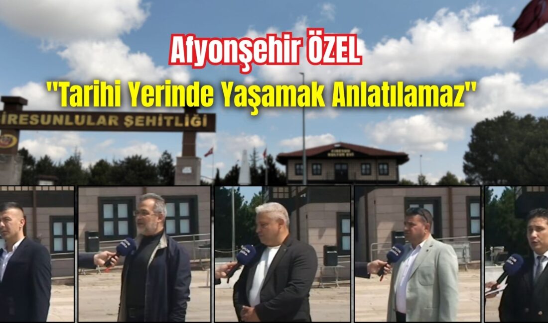 Giresunlular Şehitliği’nde Duygu Dolu Anlar: “Tarihi Yerinde Yaşamak Anlatılamaz” Afyonkarahisar’daki Giresunlular Şehitliği, Giresunlu dernek yöneticilerini ve siyasetçileri bir araya